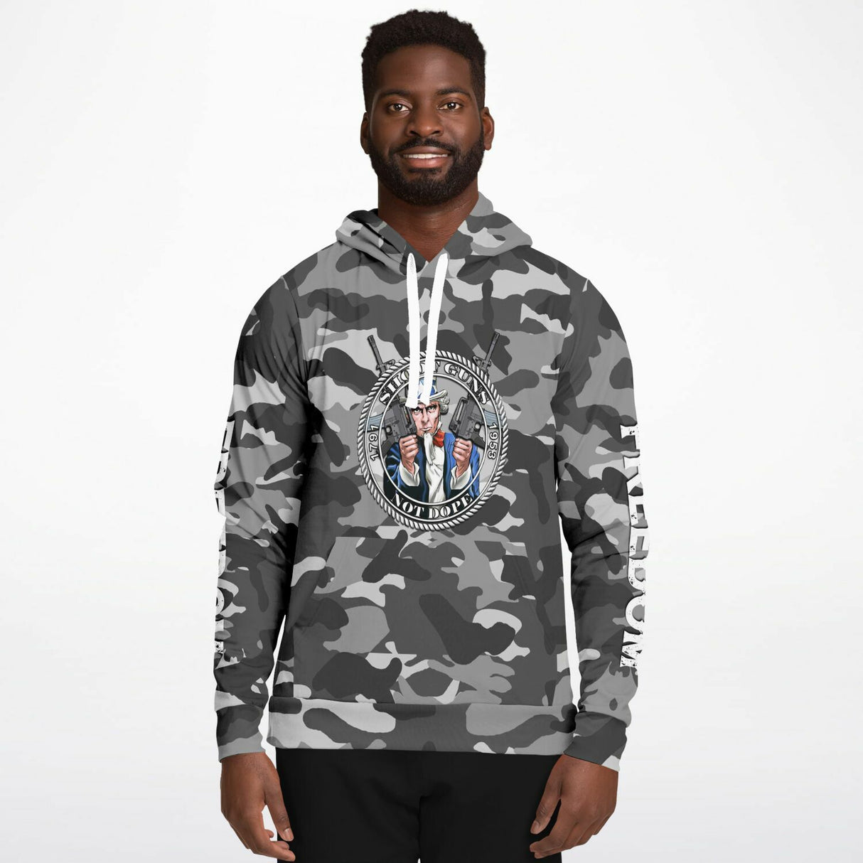 Shoot Guns Not Dope AOP Hoodie