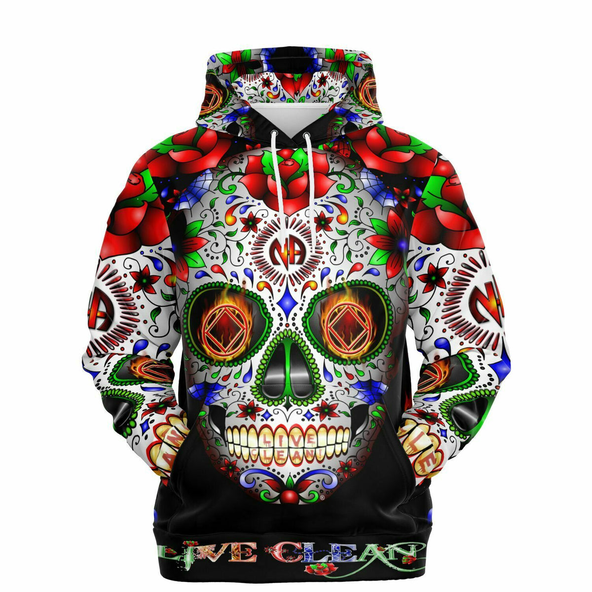 NAWEARS: Narcotics Anonymous - Hoodie, NA Sugar Skull Hoodie – nawears