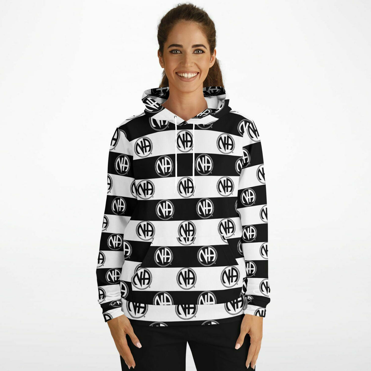 Striped NA Symbol V.1 AOP Hoodie