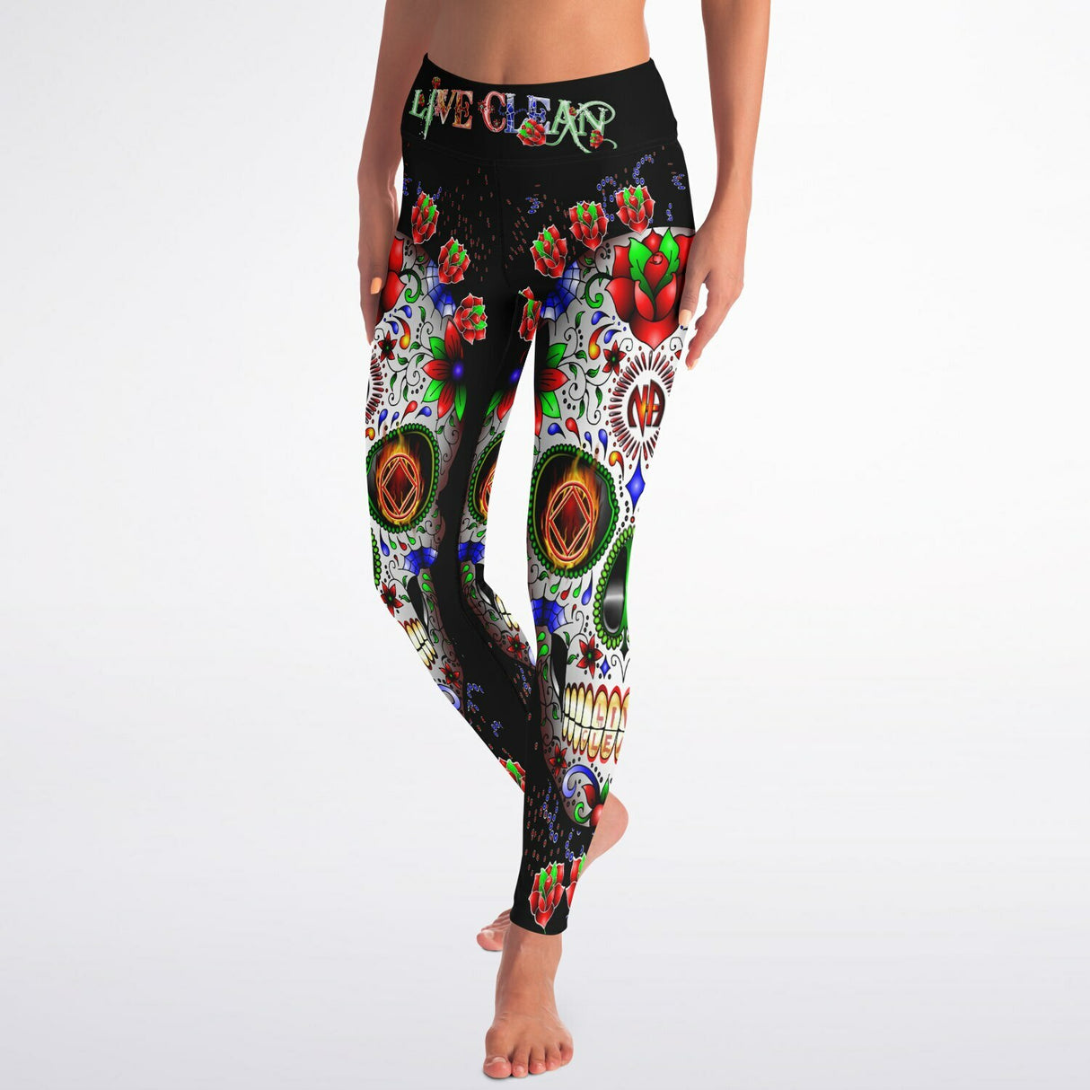 Sugar Skull V.2 Yoga Leggings - AOP