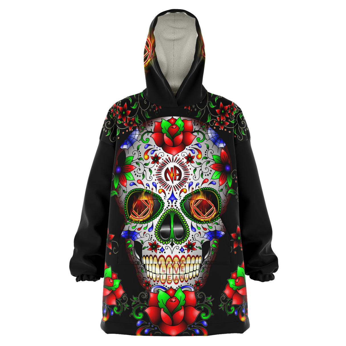 Sugar Skull Snug Hoodie - AOP