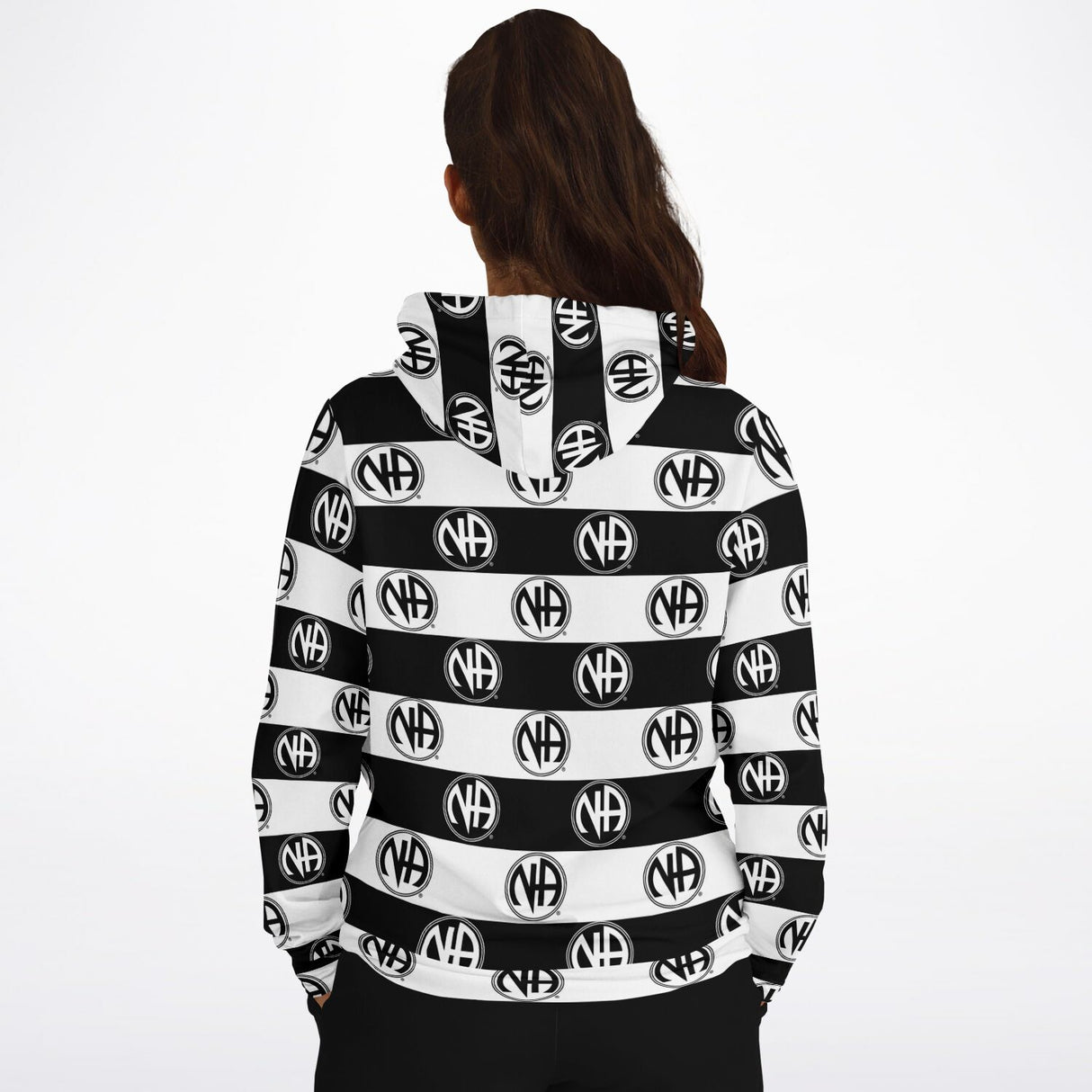 Striped NA Symbol V.1 AOP Hoodie
