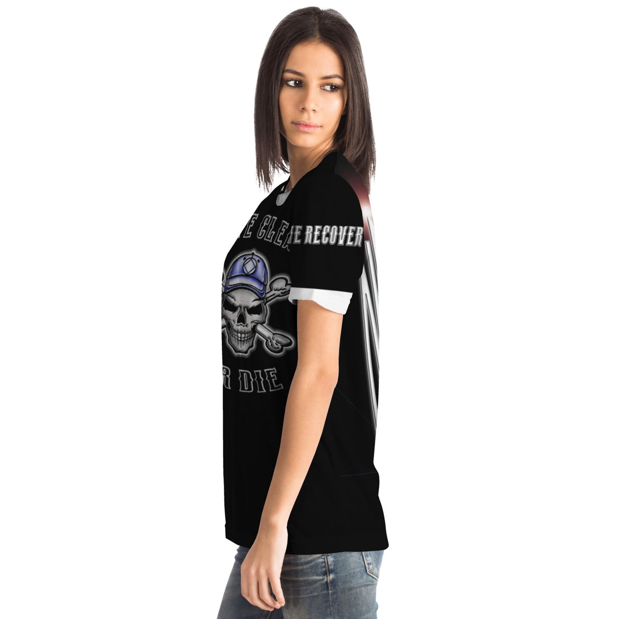 Live Clean Skull & Bones AOP T-shirts