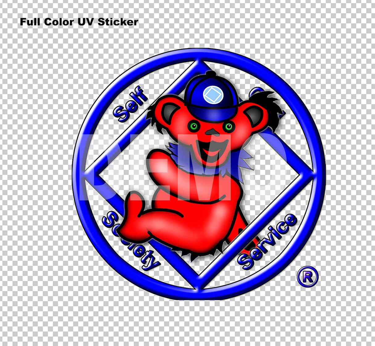 Teddy On NA Symbol - UV-Sticker