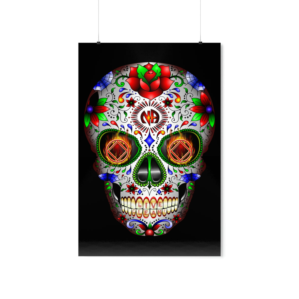 NA Sugar Skull Vertical Posters