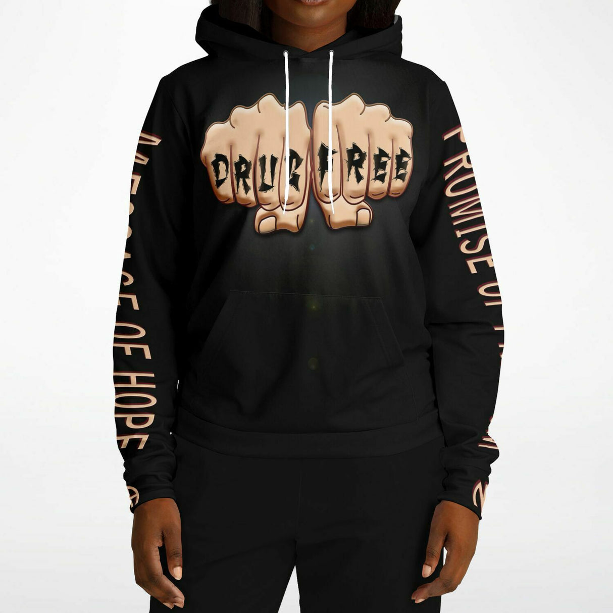 Drug Free Fist AOP Hoodie