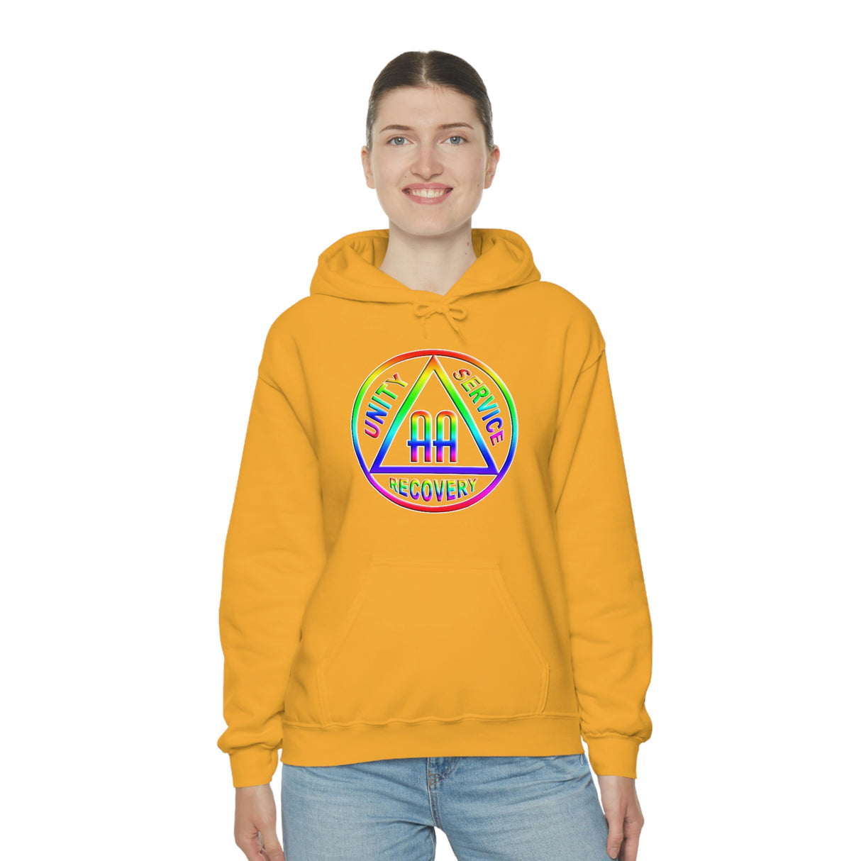 AA Rainbow Symbol dtg Hoodie