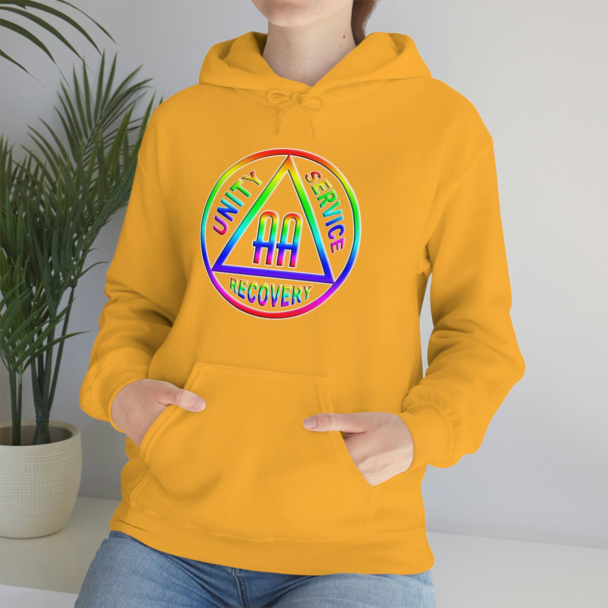 AA Rainbow Symbol dtg Hoodie
