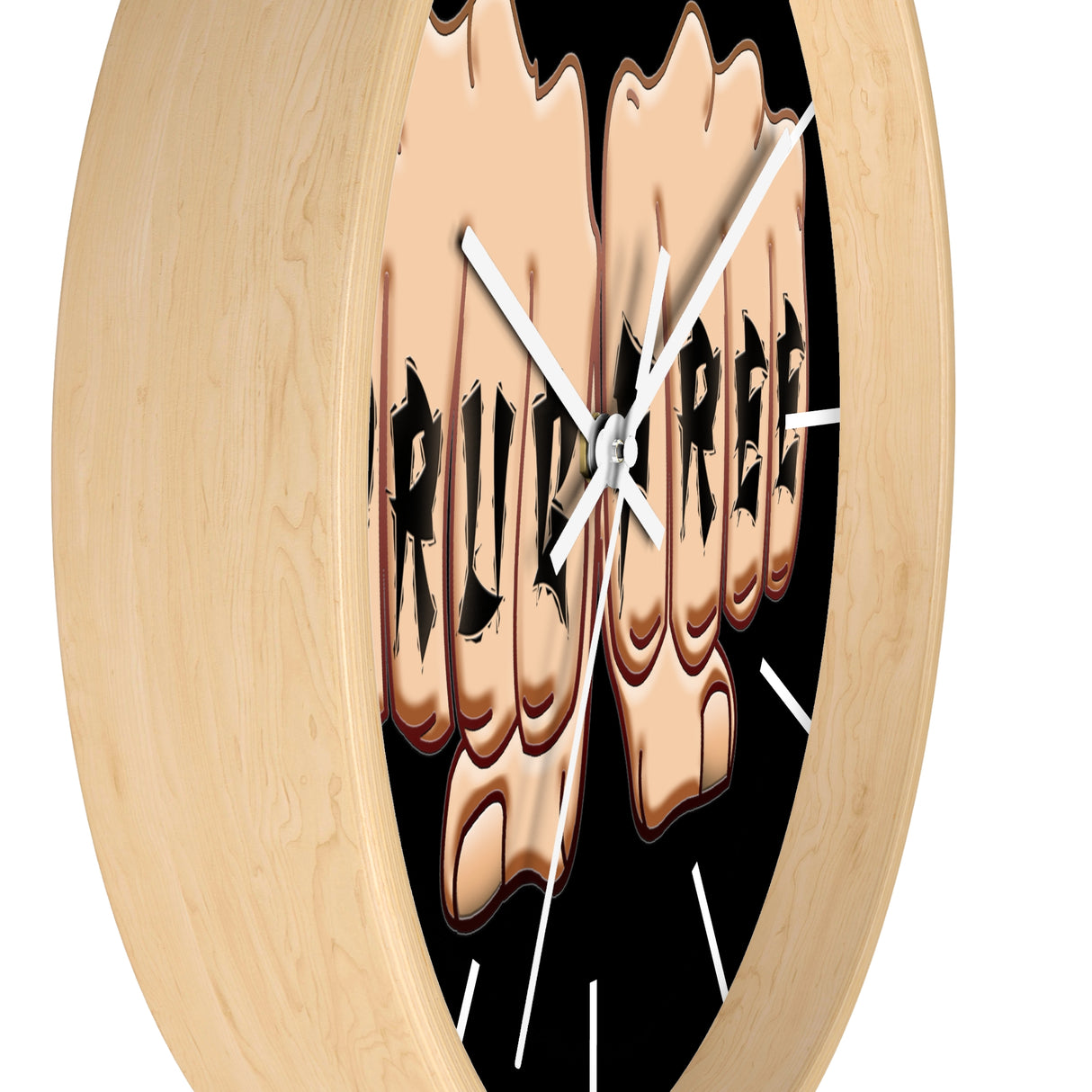 Drug Free Fist Wall clock