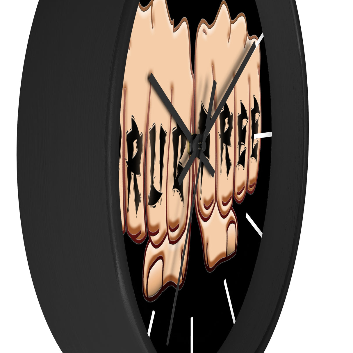 Drug Free Fist Wall clock