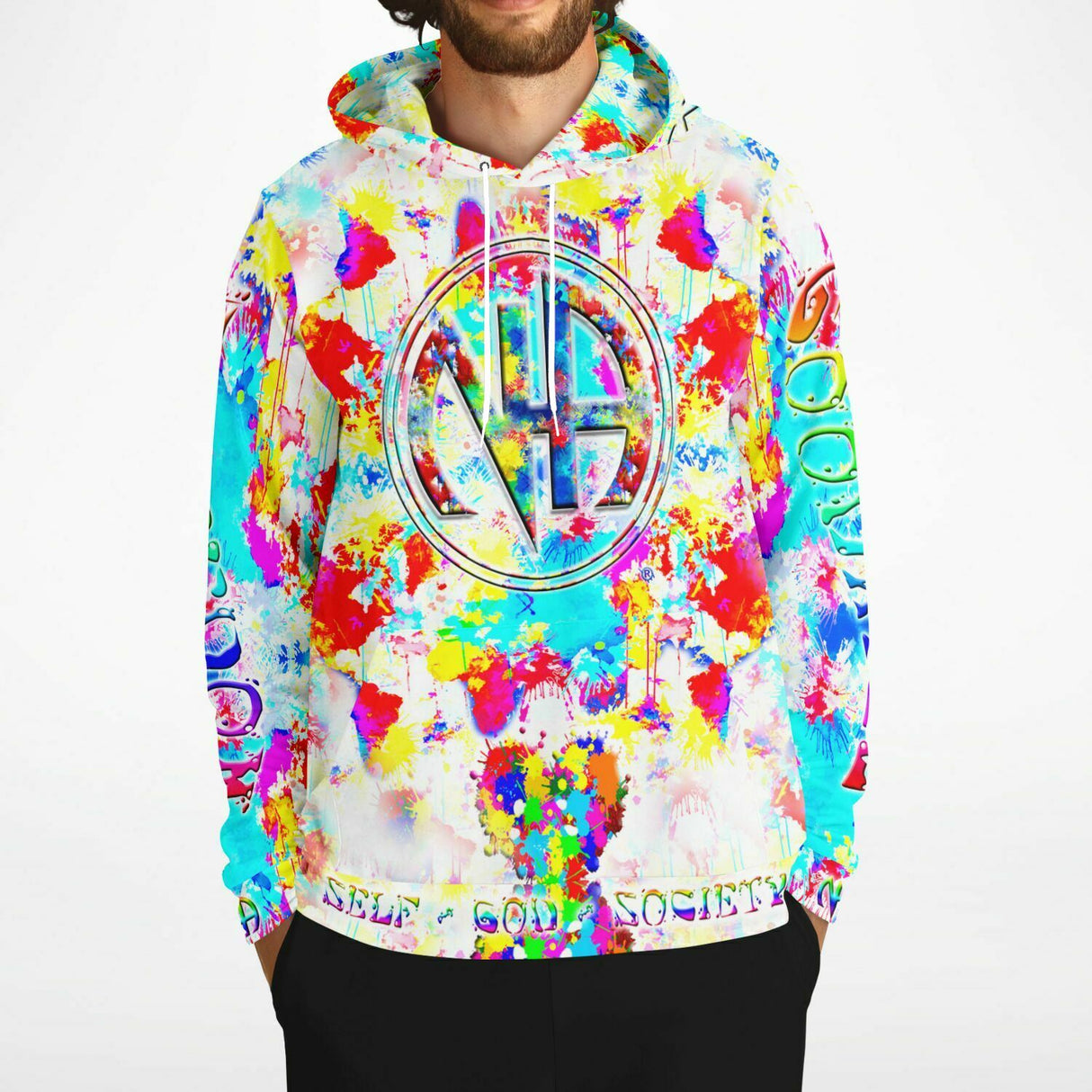 Splattered Symbol AOP Hoodie