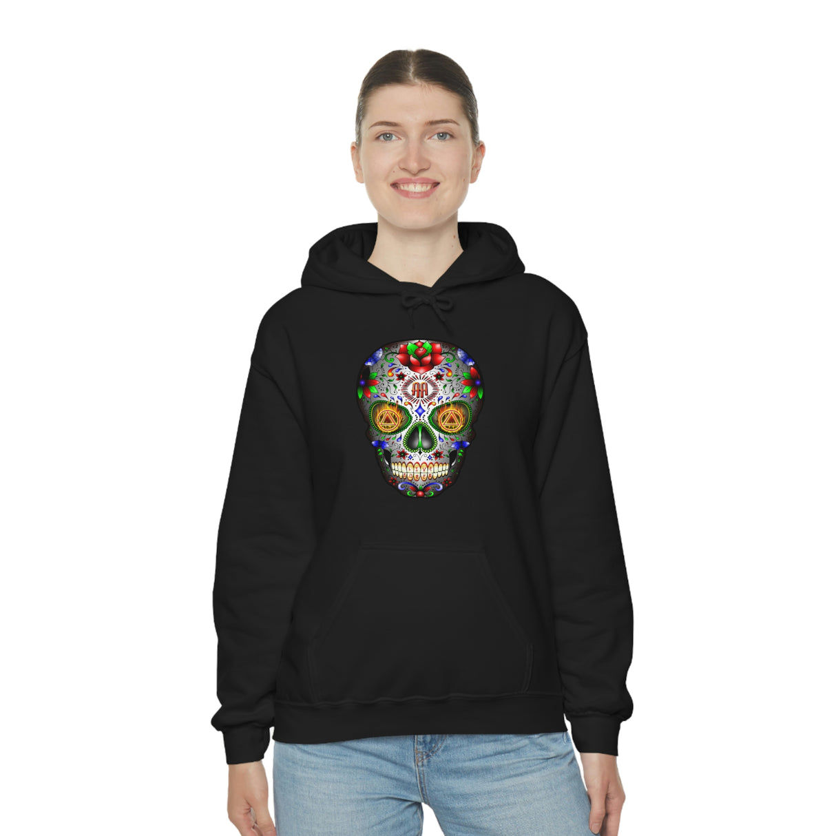AA Sugar Skull dtg Hoodie