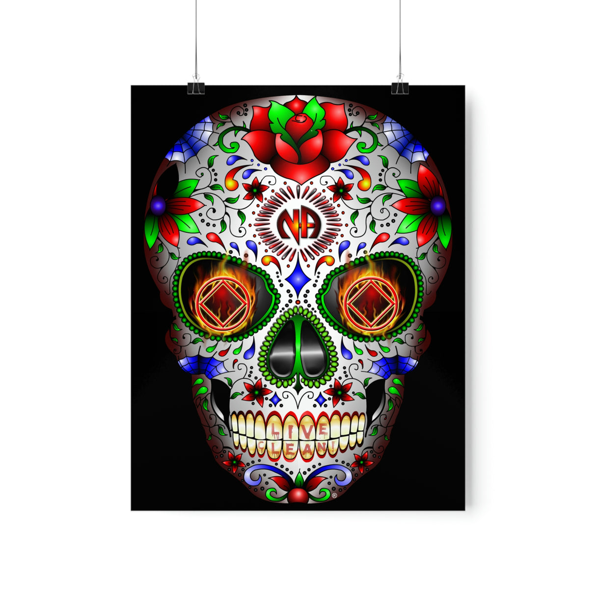 NA Sugar Skull Vertical Posters