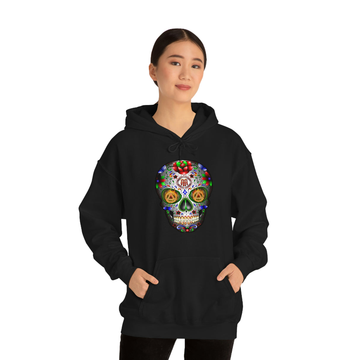 AA Sugar Skull dtg Hoodie