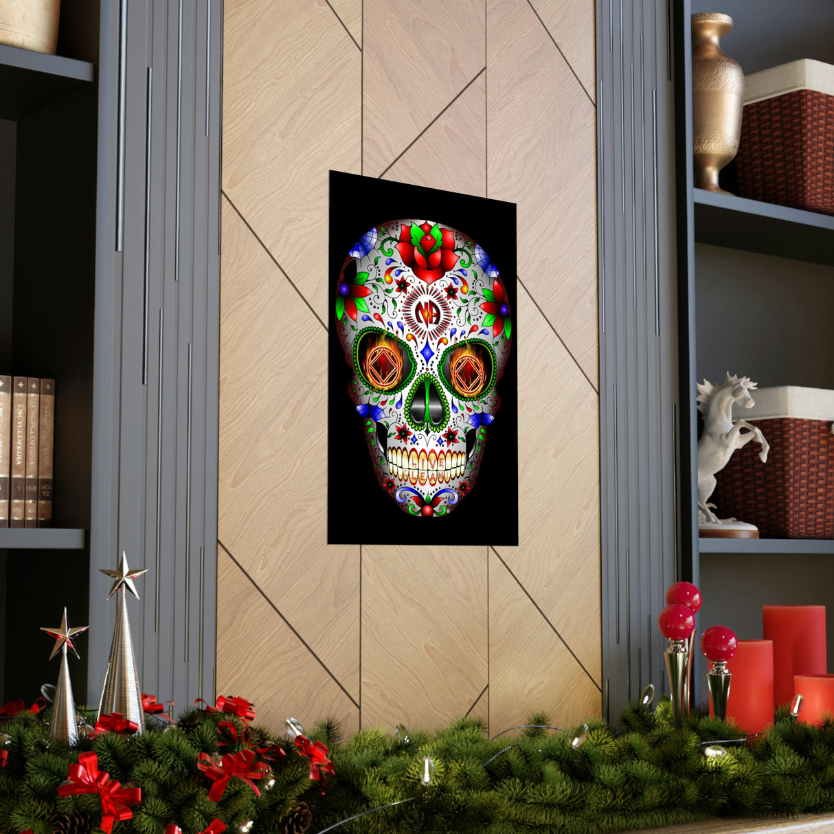 NA Sugar Skull Vertical Posters