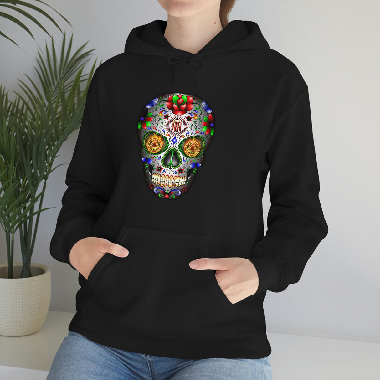 AA Sugar Skull dtg Hoodie