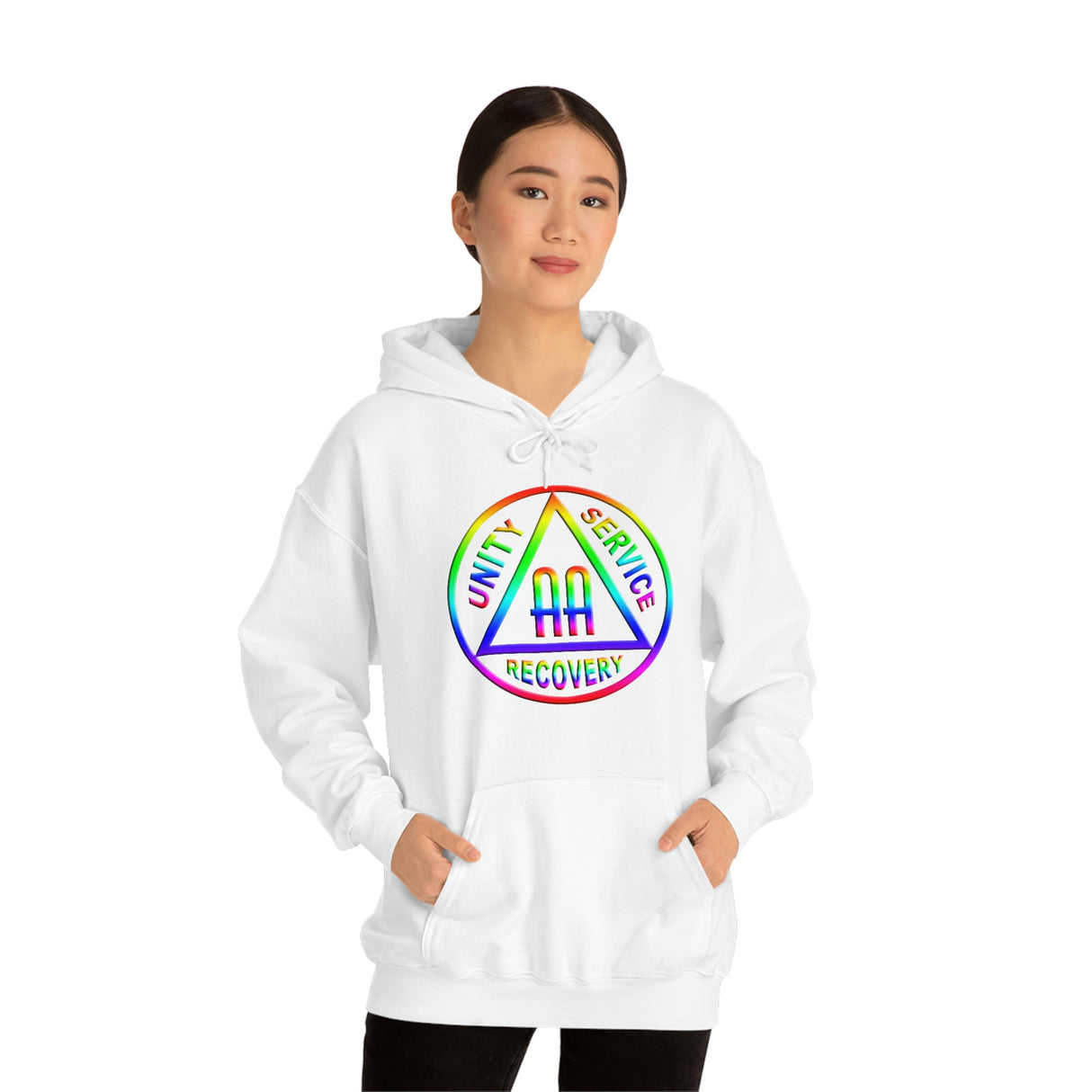 AA Rainbow Symbol dtg Hoodie