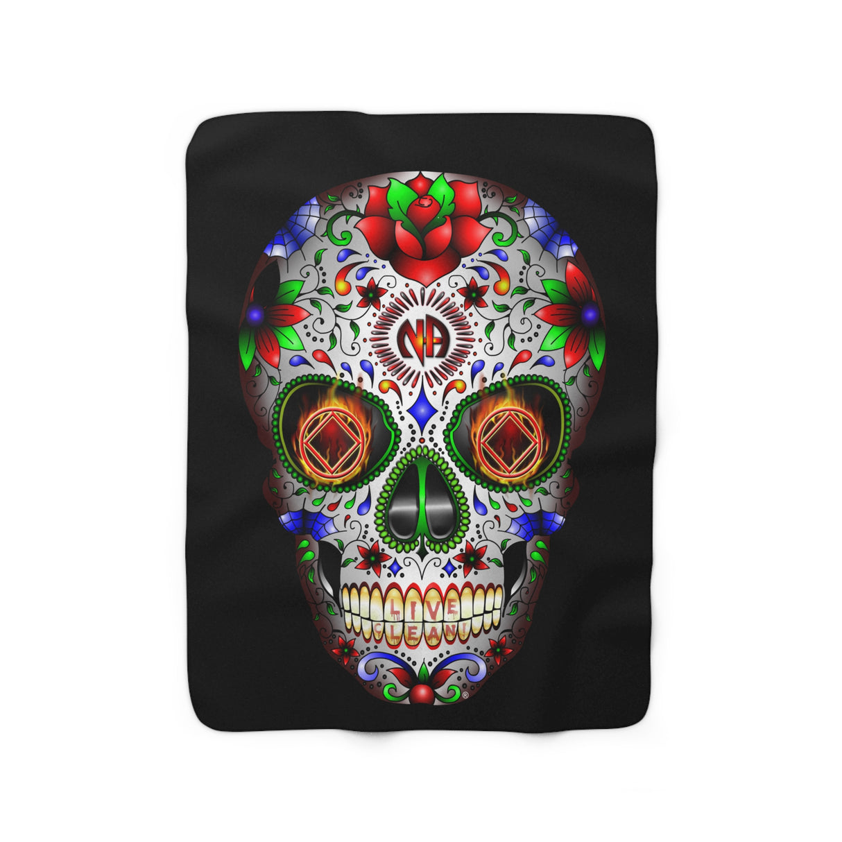 NA Sugar Skull Fleece Blanket