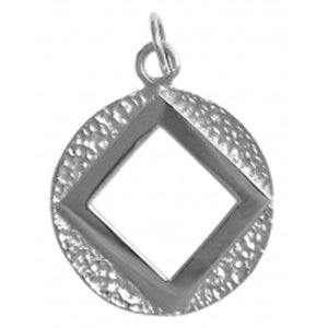tsg556- Silver Pendant, Open NA Symbol - CLEARANCE
