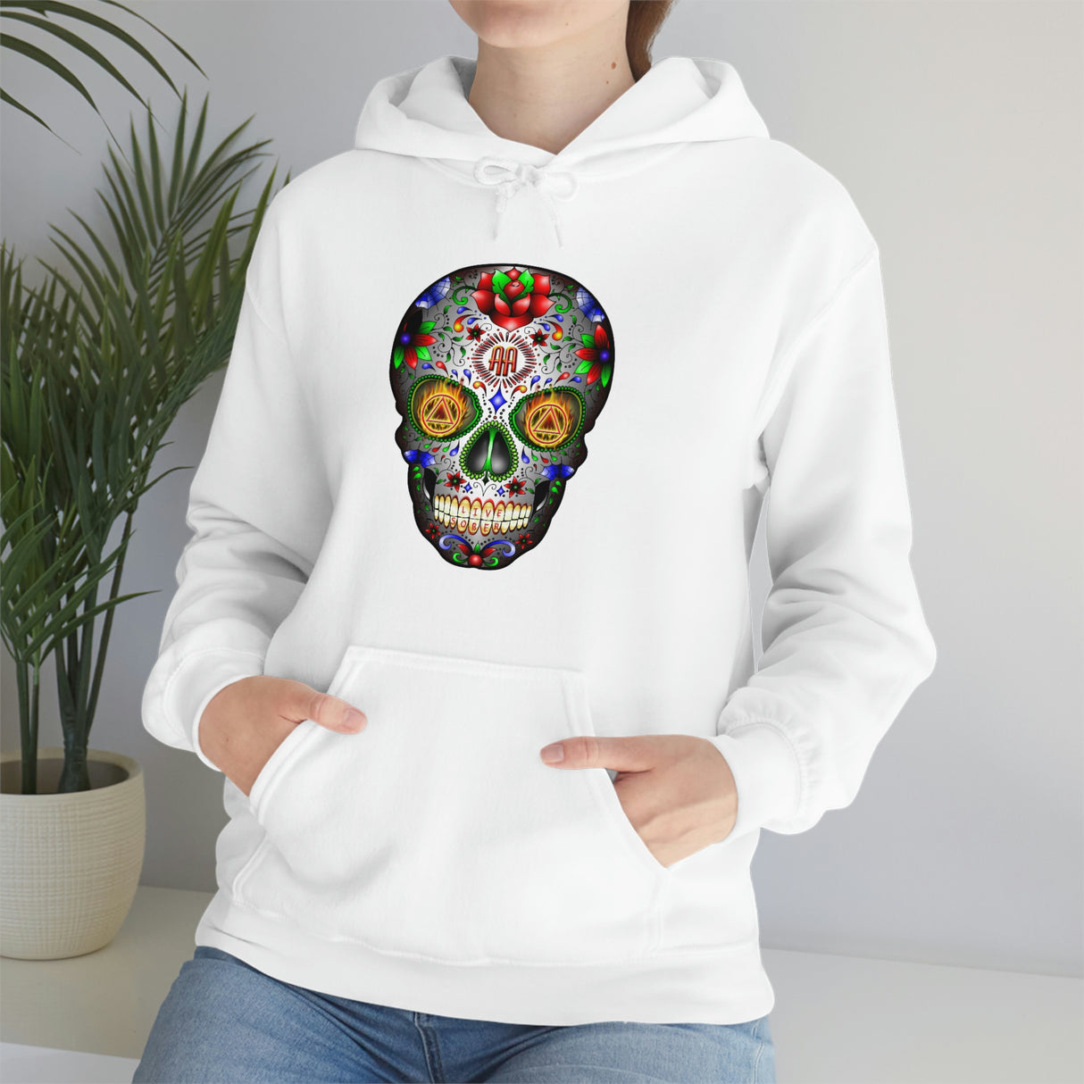 AA Sugar Skull dtg Hoodie