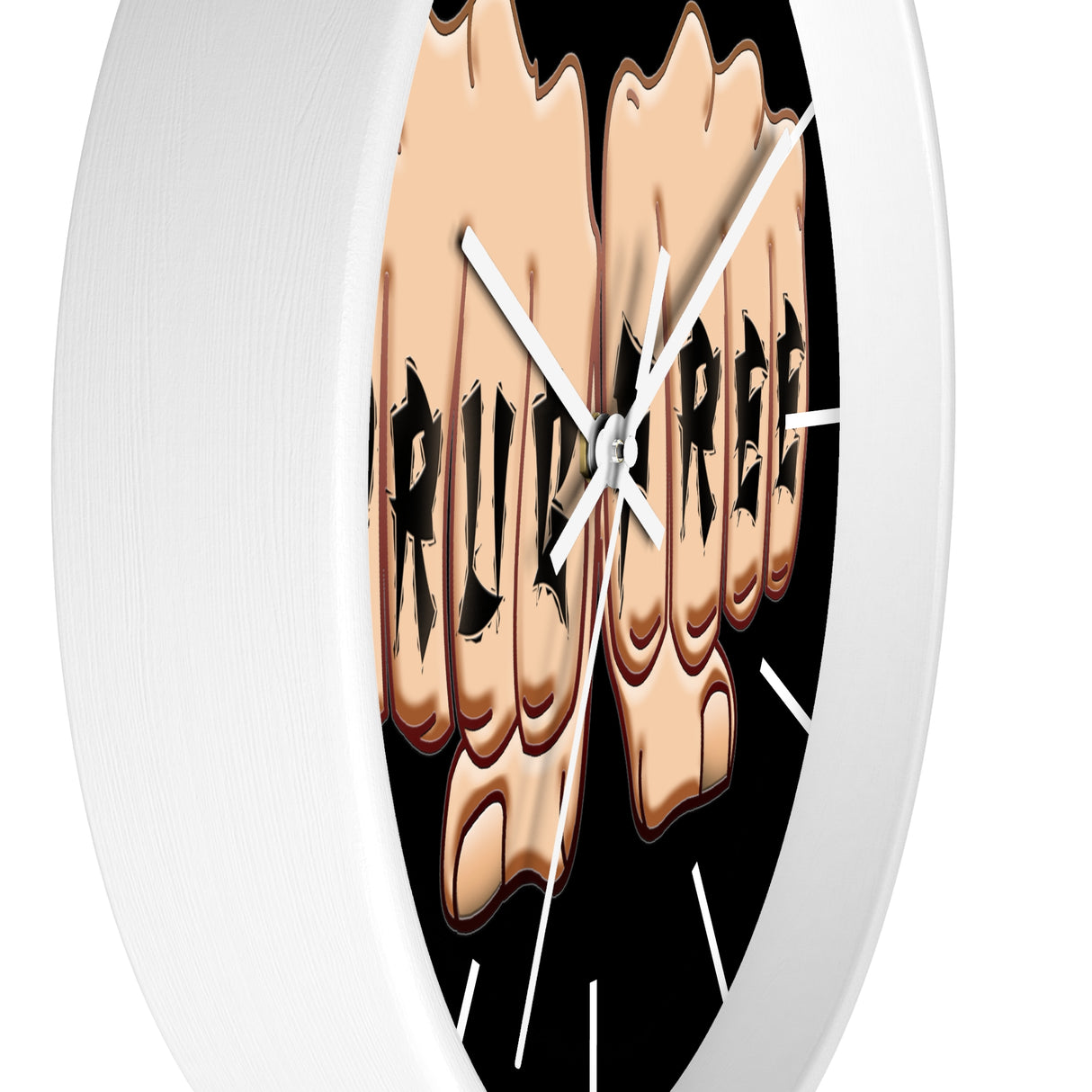 Drug Free Fist Wall clock