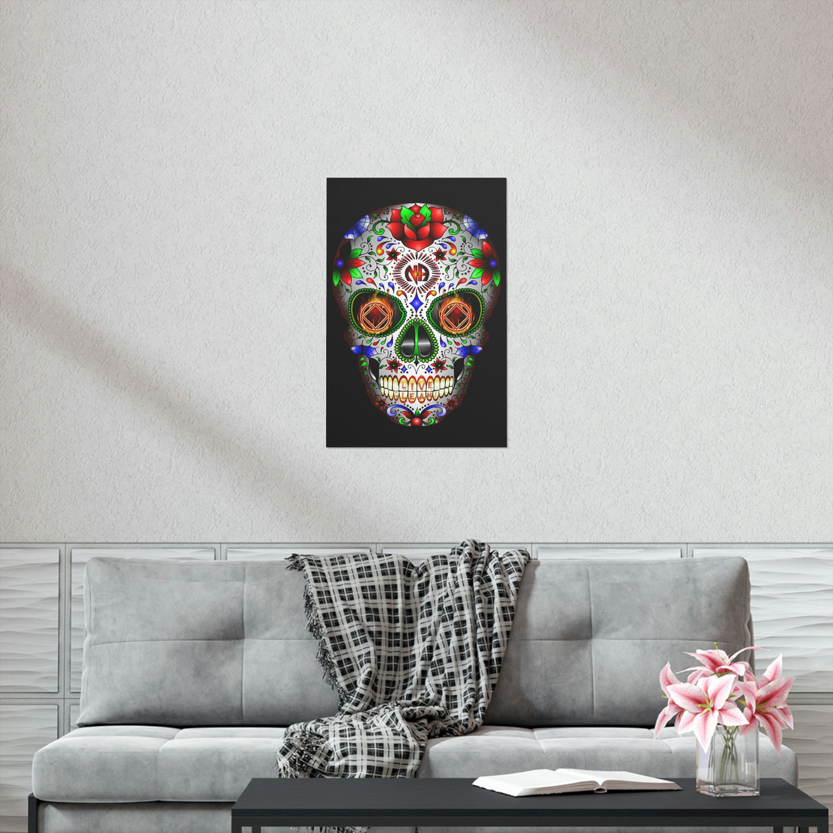 NA Sugar Skull Vertical Posters