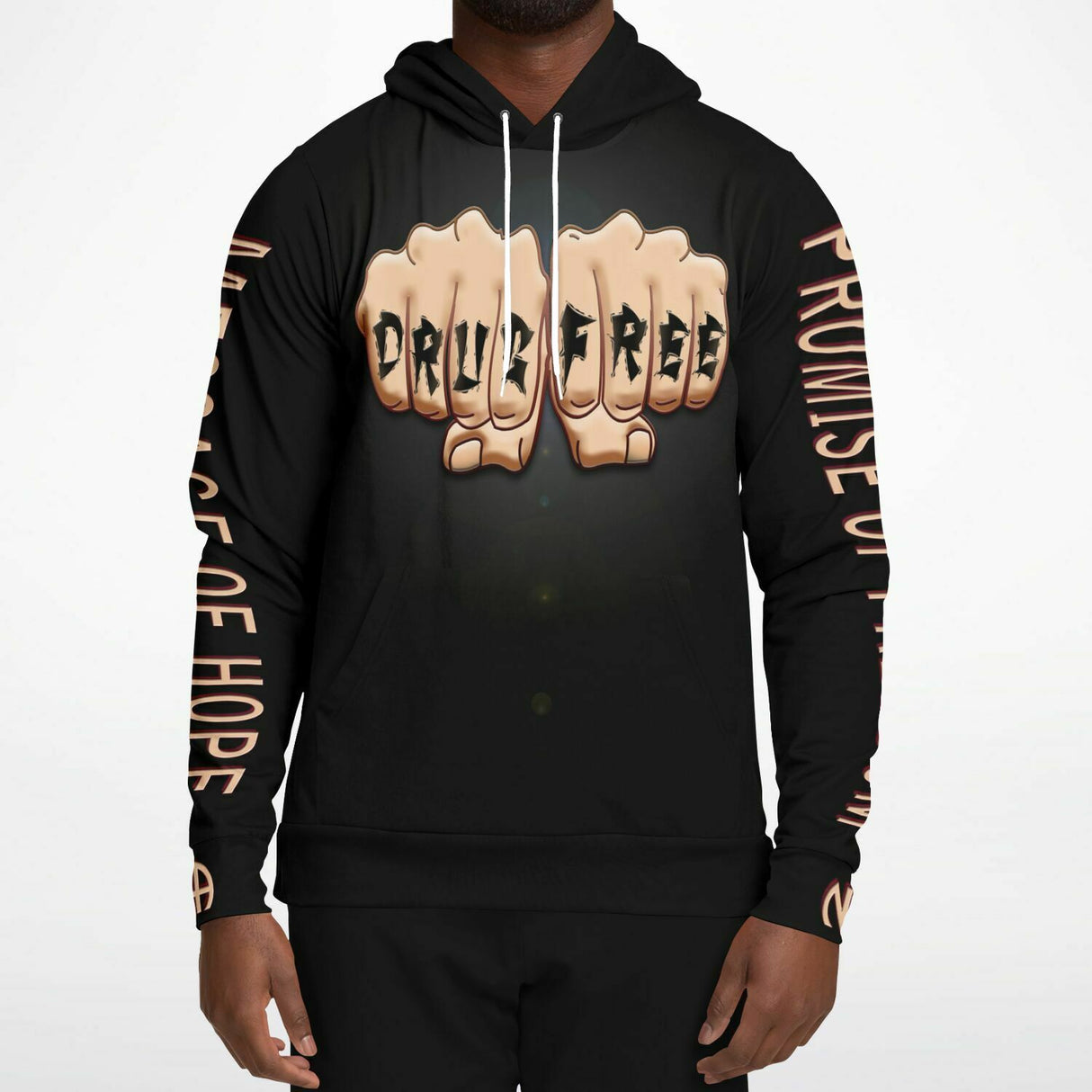 Drug Free Fist AOP Hoodie