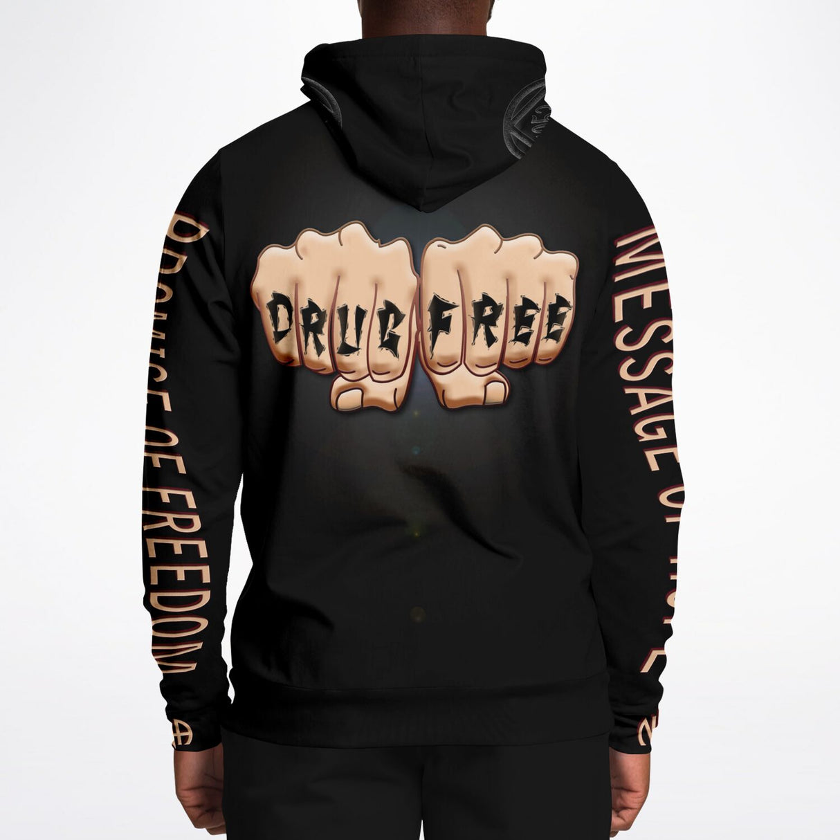 Drug Free Fist AOP Hoodie