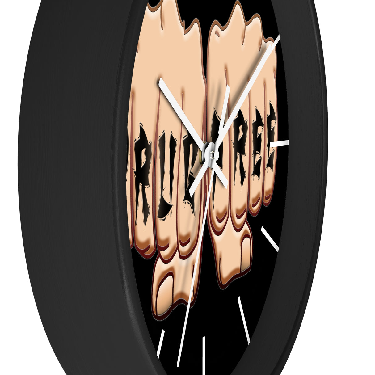 Drug Free Fist Wall clock