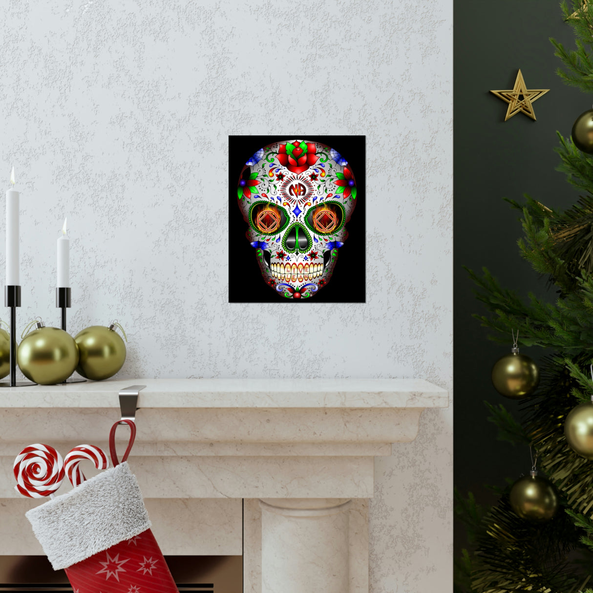 NA Sugar Skull Vertical Posters