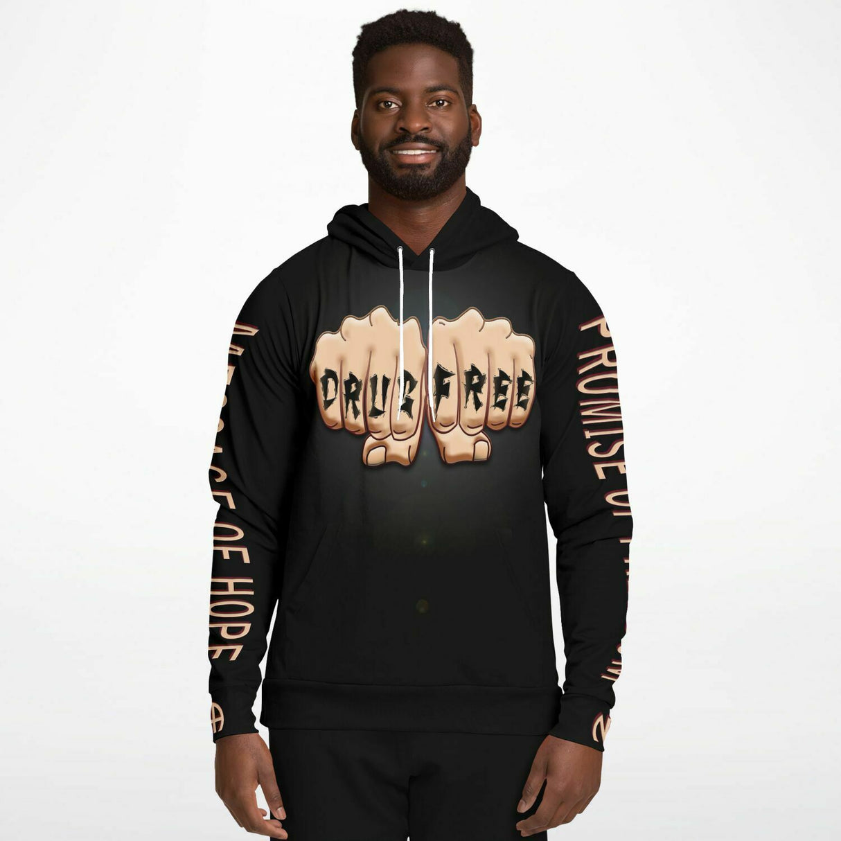 Drug Free Fist AOP Hoodie