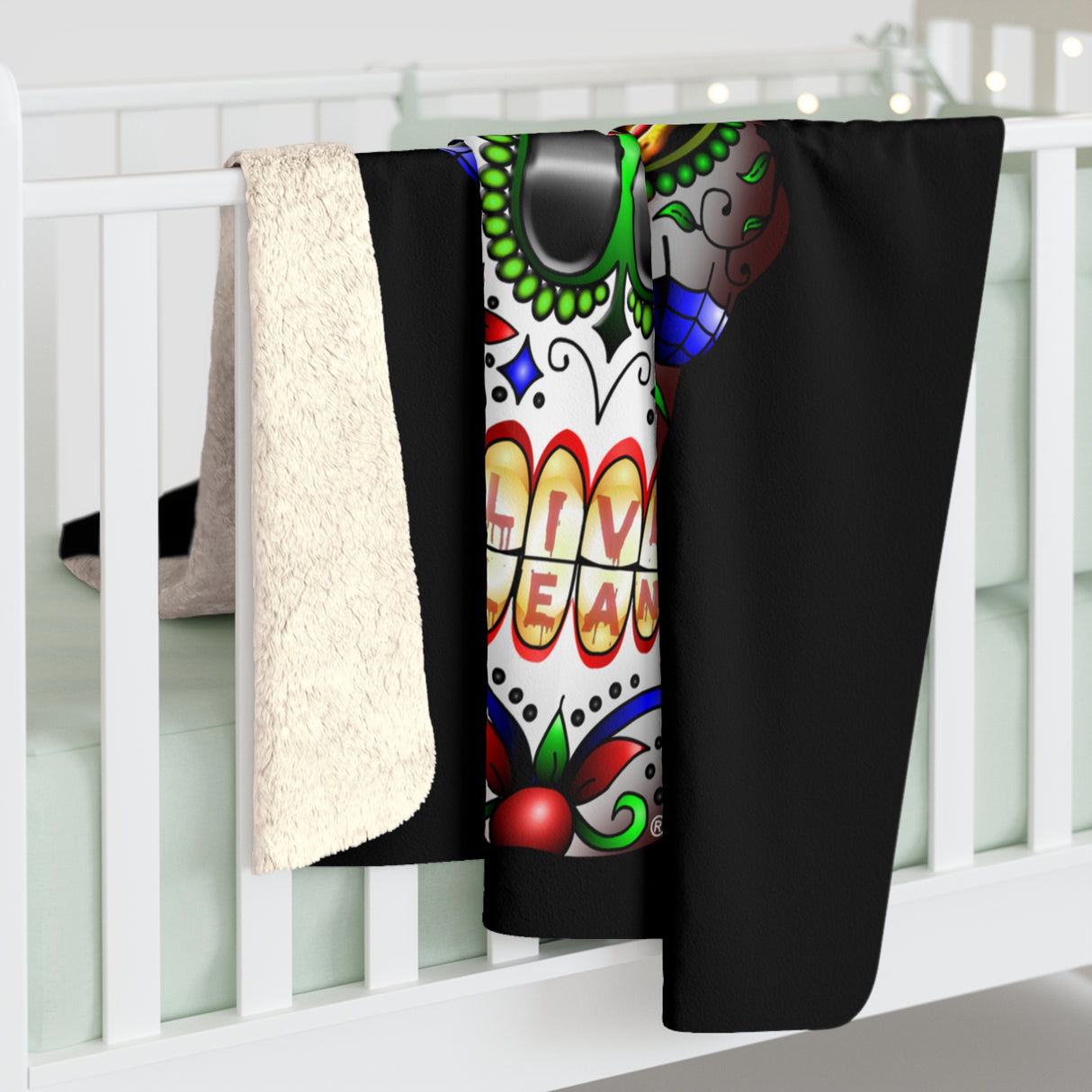 NA Sugar Skull Fleece Blanket