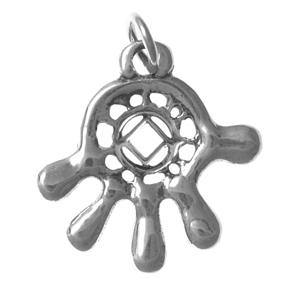 tsg988- Silver NA Symbol Hamsa, the Universal Sign - CLEARANCE - nawears