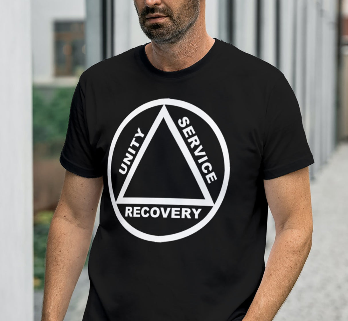 AA - 10" White AA Symbol SS/LS Tee