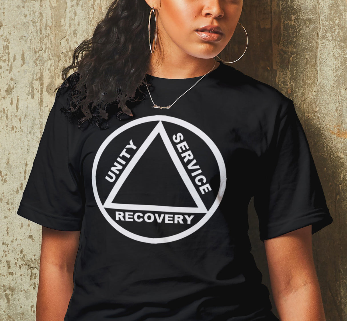 AA - 10" White AA Symbol SS/LS Tee