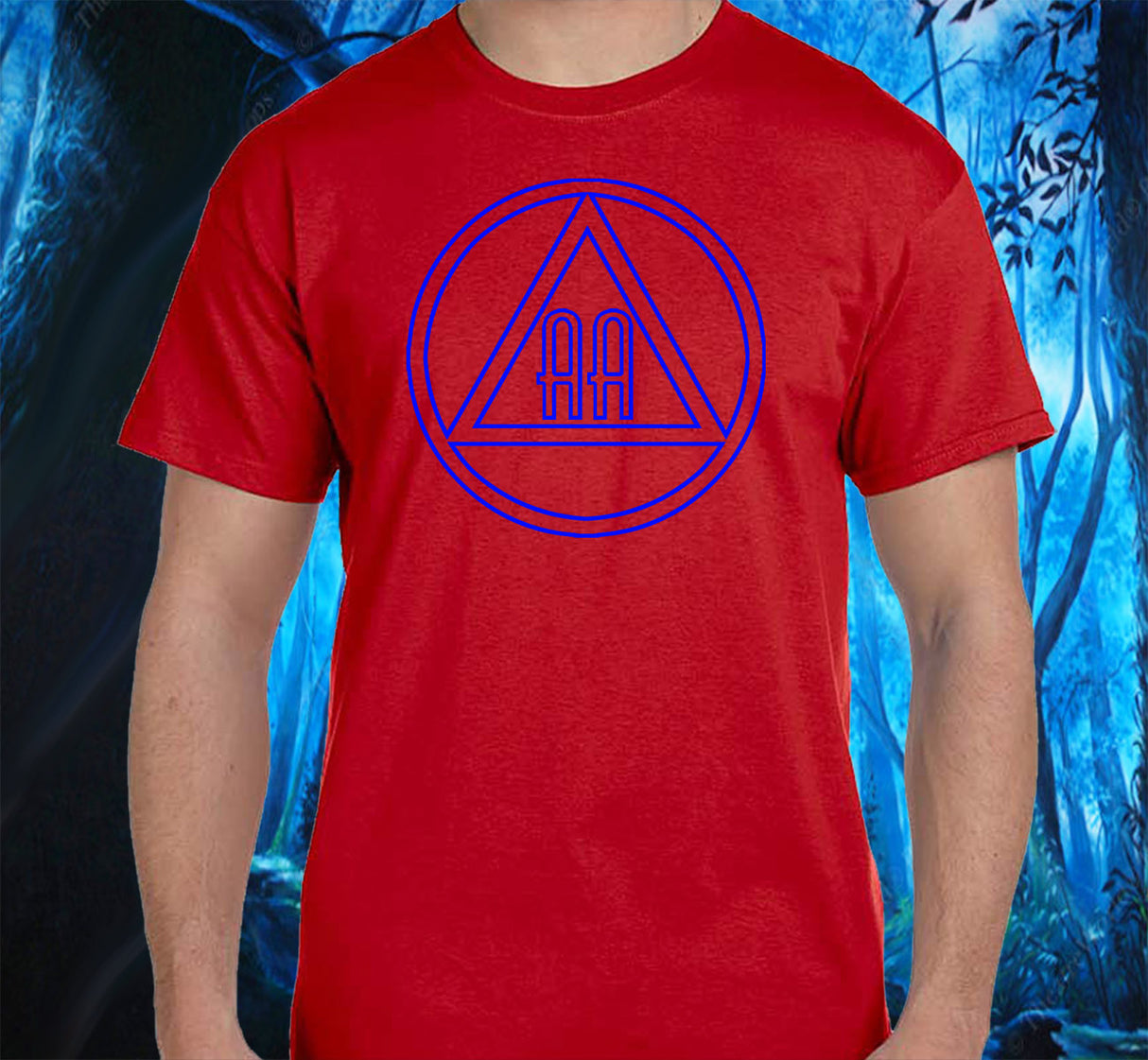 AA - 10" Outlined AA Symbols SS/LS Tee