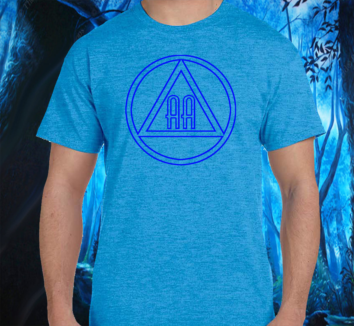 AA - 10" Outlined AA Symbols SS/LS Tee