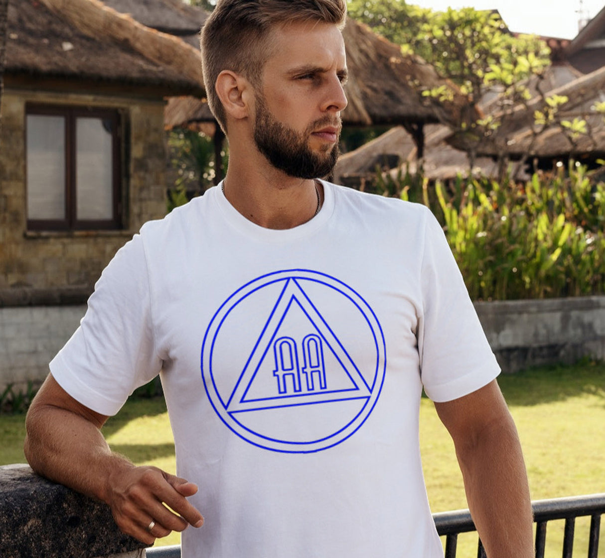 AA - 10" Outlined AA Symbols SS/LS Tee