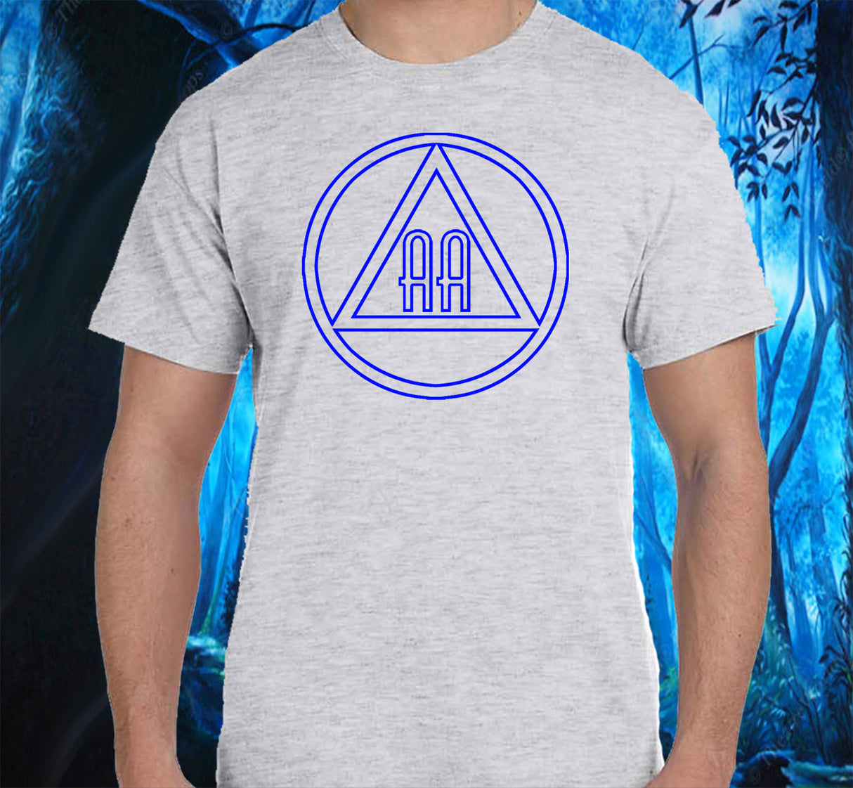 AA - 10" Outlined AA Symbols SS/LS Tee