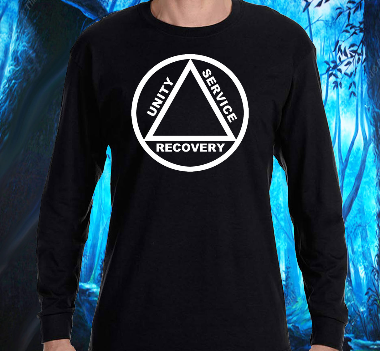 AA - 10" White AA Symbol SS/LS Tee