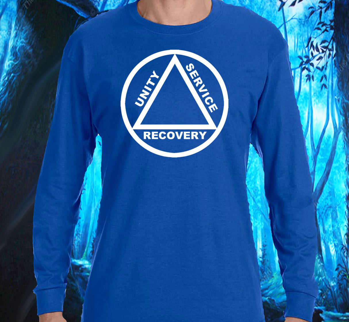 AA - 10" White AA Symbol SS/LS Tee