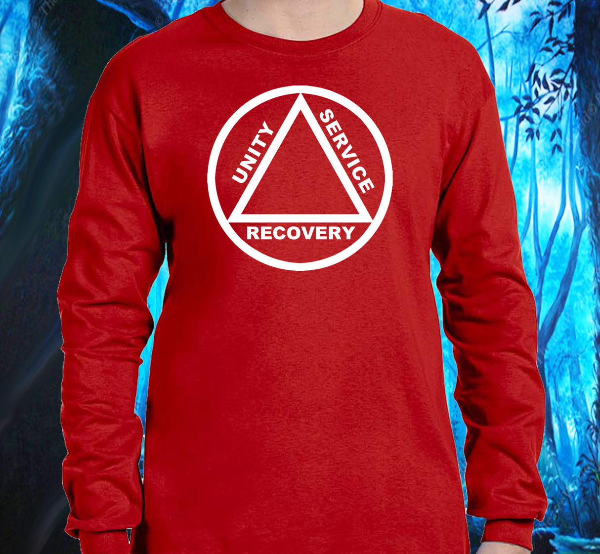 AA - 10" White AA Symbol SS/LS Tee