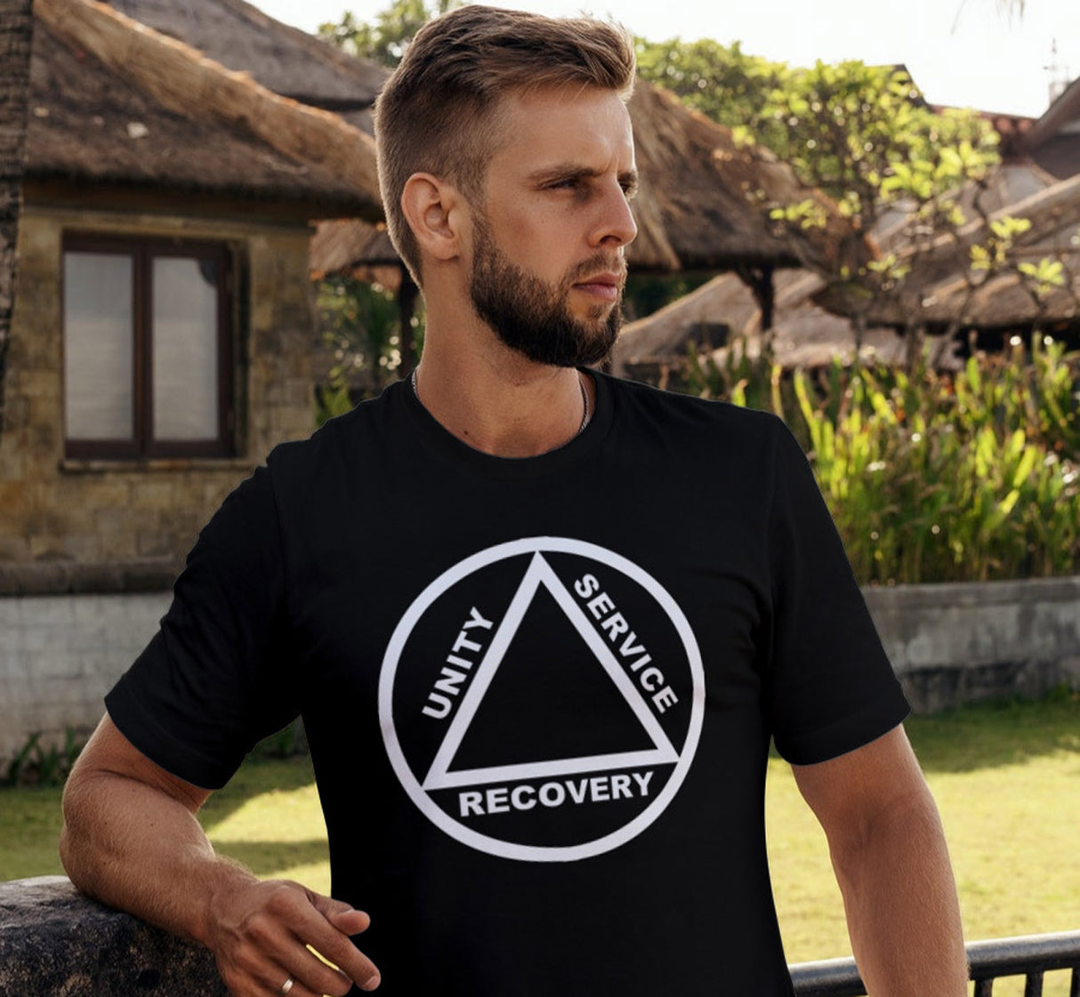 AA - 10" White AA Symbol SS/LS Tee