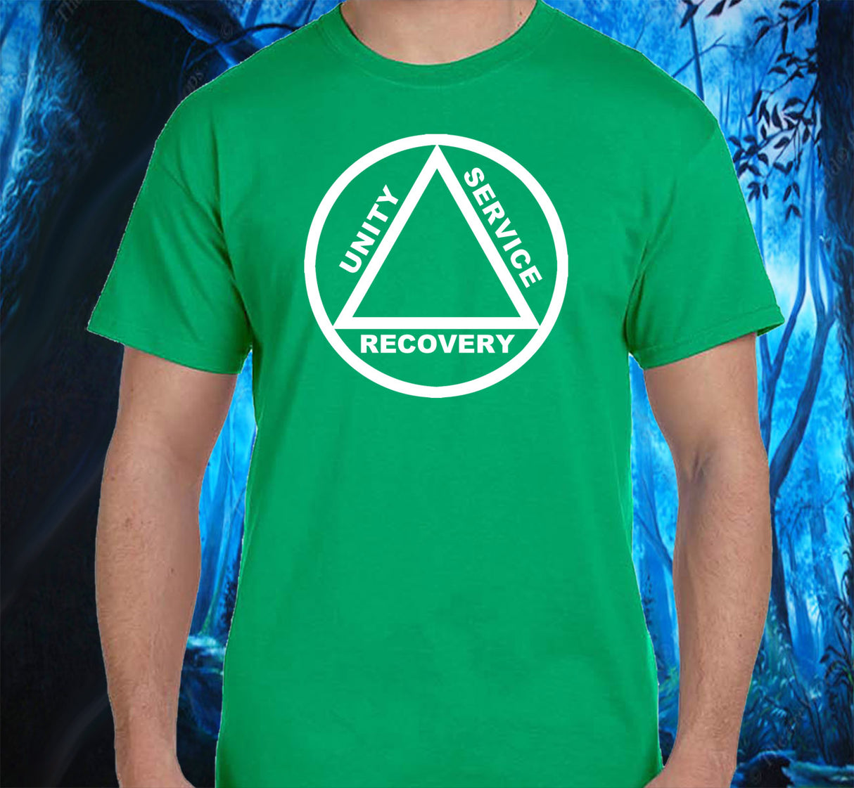 AA - 10" White AA Symbol SS/LS Tee