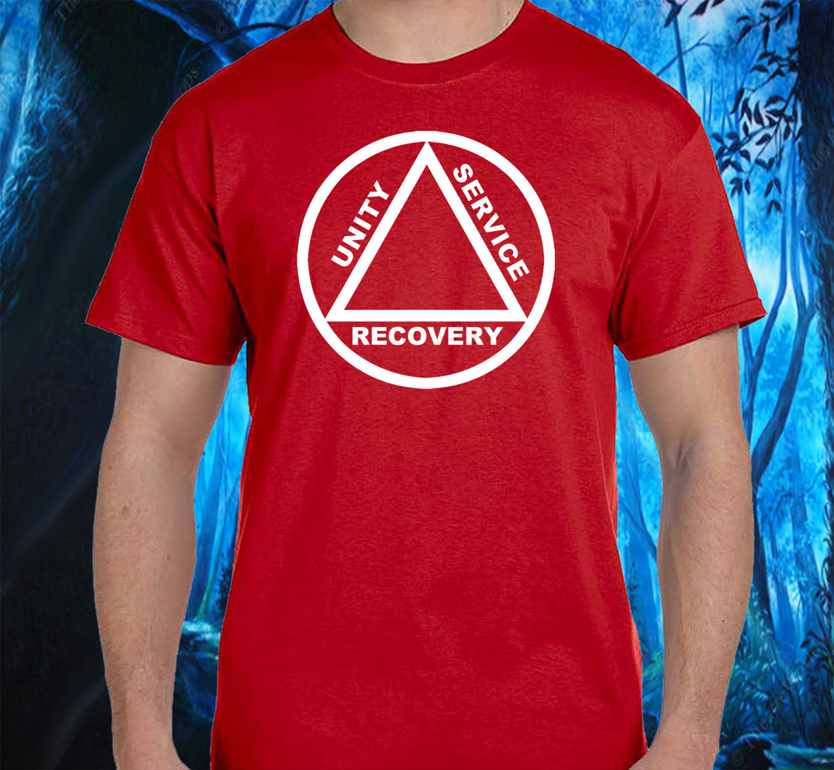 AA - 10" White AA Symbol SS/LS Tee