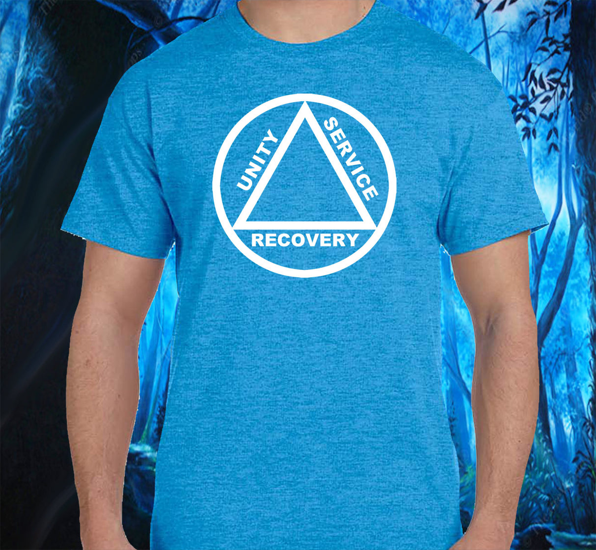 AA - 10" White AA Symbol SS/LS Tee