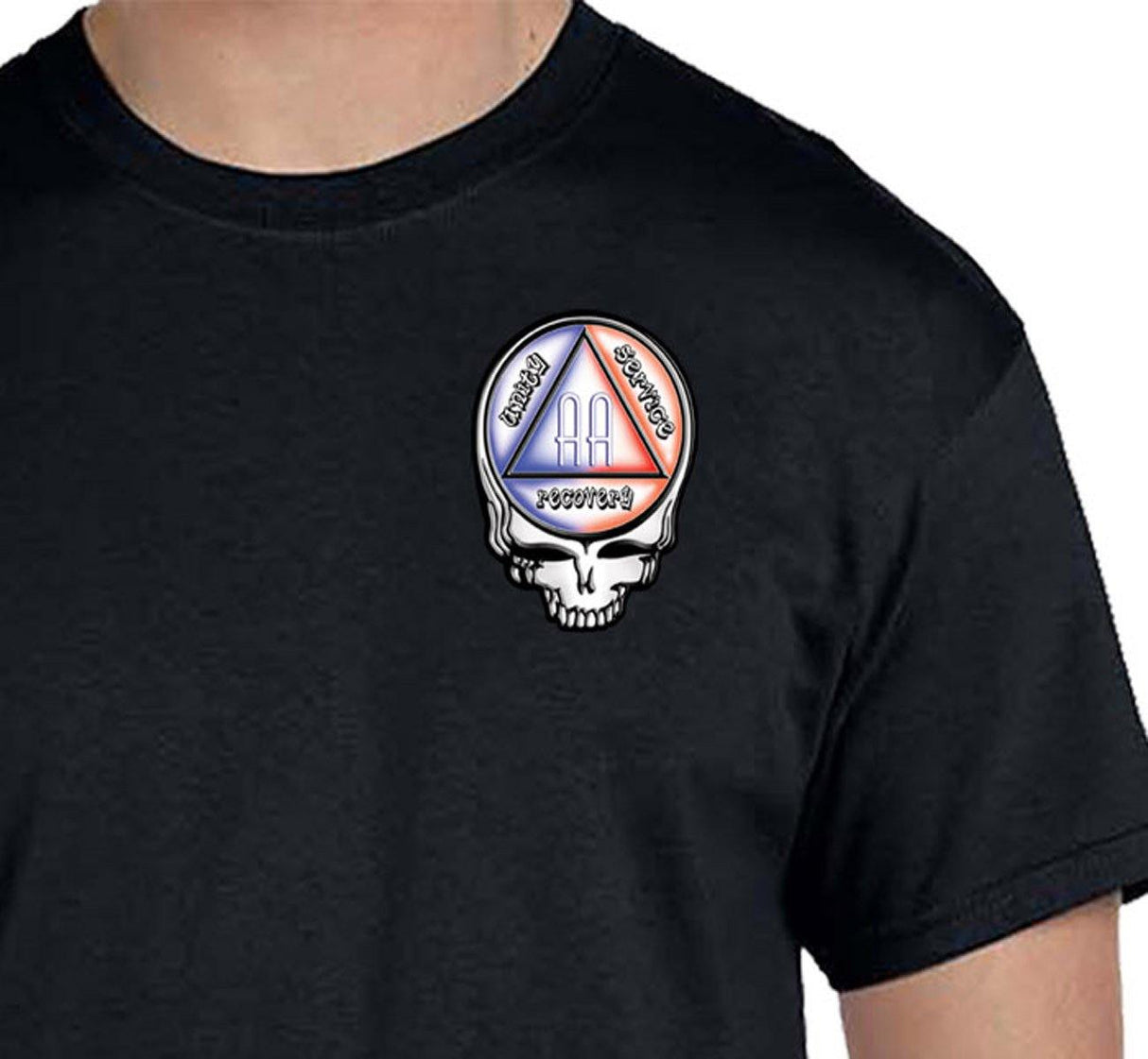 AA - 3" Dead Stealie Skull Symbol Tee - nawears