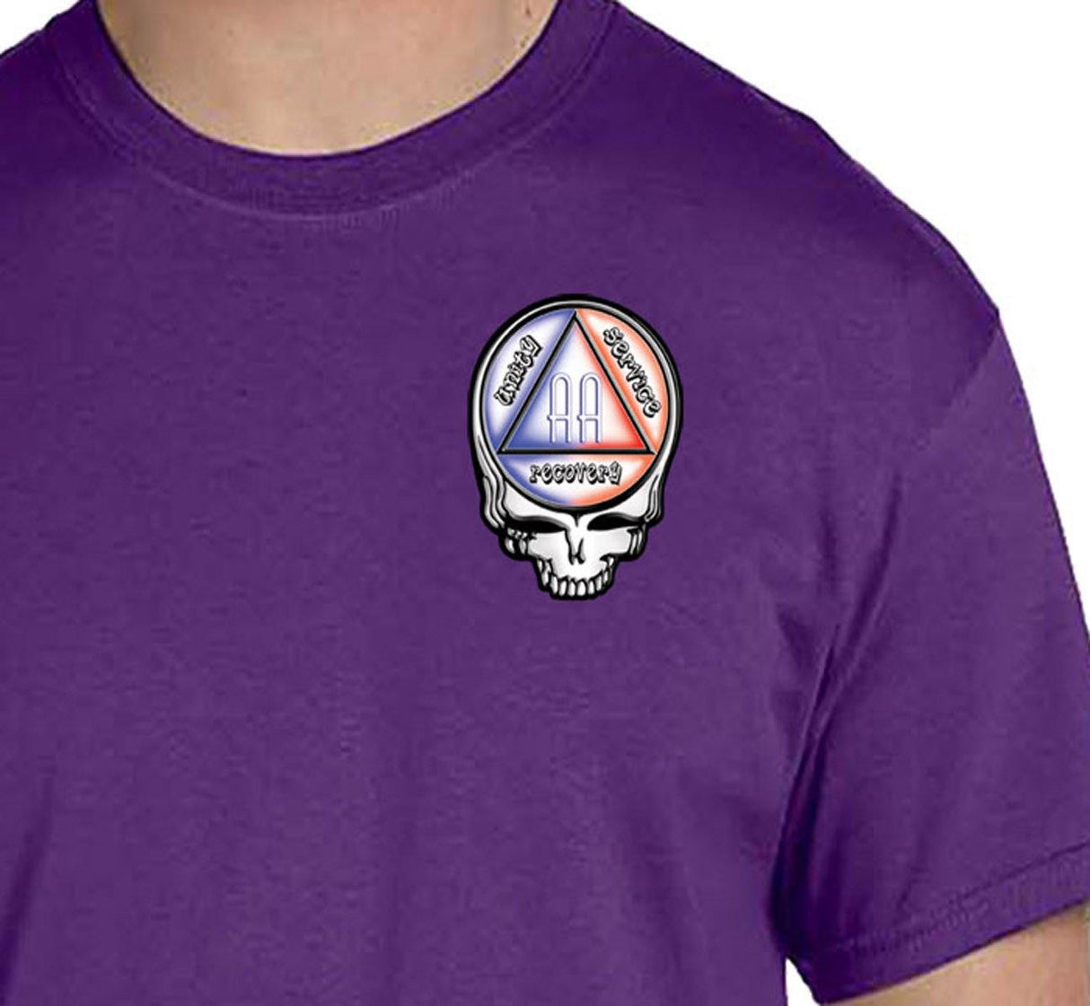 AA - 3" Dead Stealie Skull Symbol Tee - nawears