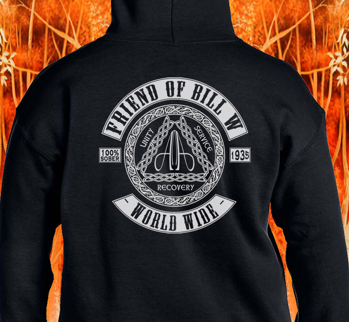 AA FRIEND OF BILL W Black Hoodie