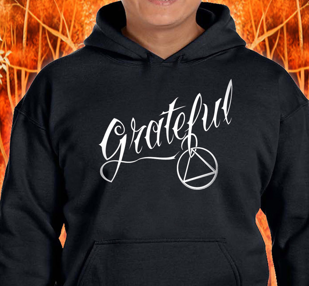 AA GRATEFUL Black Hoodie